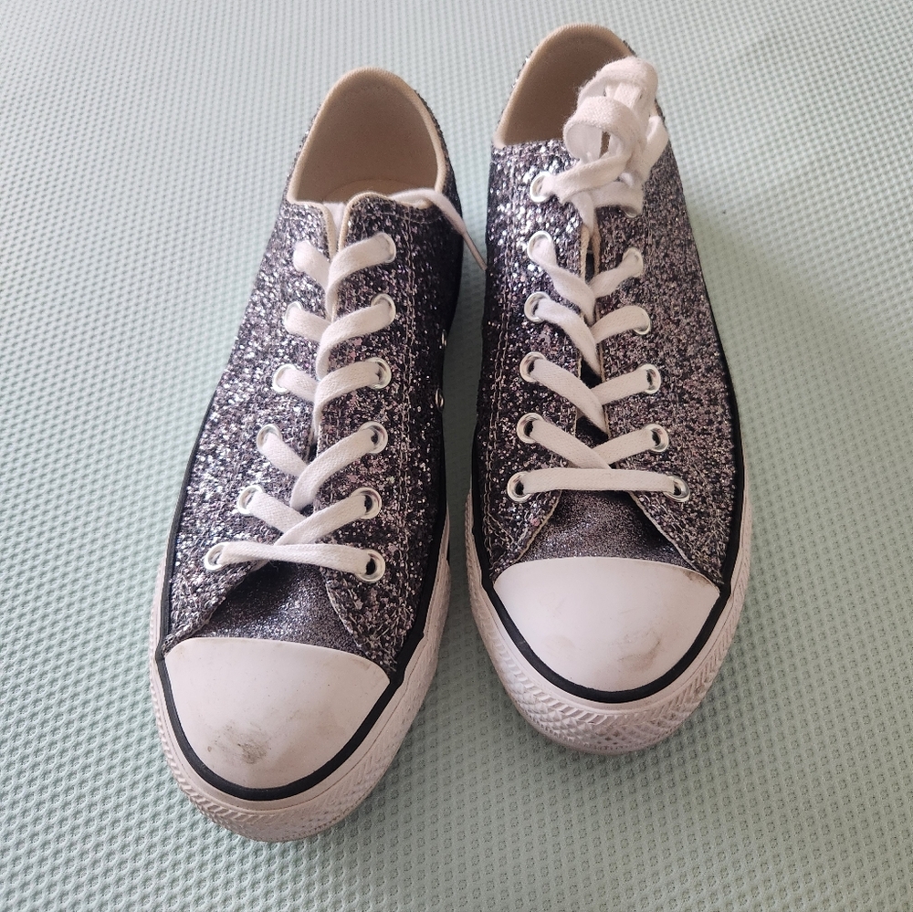 Sparkly Black and White Sneakers
